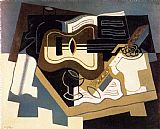 Pablo Juan Salinas Paintings - Guitar with Clarinet by Juan Gris